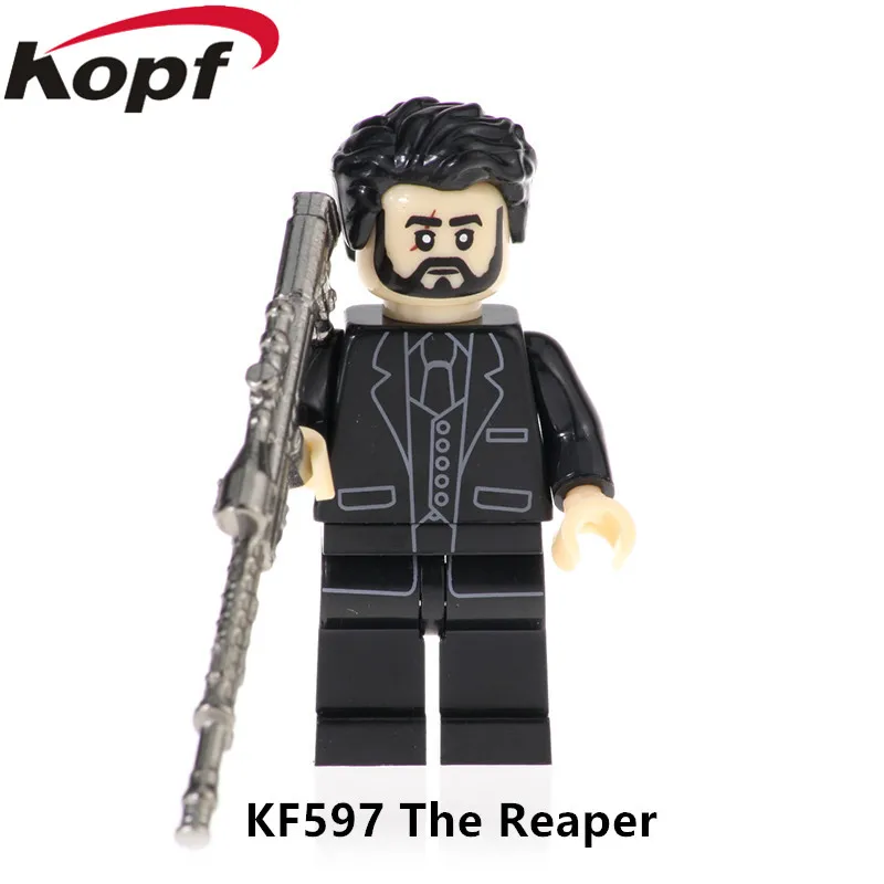 

KF597 Single Sale Super Heroes Game With Real Metal Weapon The Reaper Raven Building Blocks Bricks Toys For Children