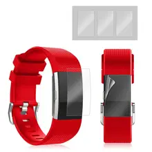 Displayschutzfolie Für Fitbit Ladung 2 Full Cover Ultra dünne Einfach zu Installieren Smartwatch Schutzfolie für Fitbit Ladung 2