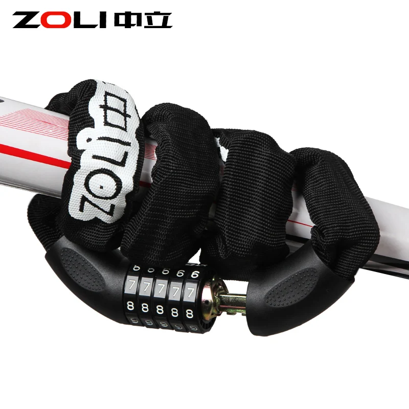 ZOLibike 1.2M Chain Bike Lock Bicycle lock 5 Digit Password Waterproof
