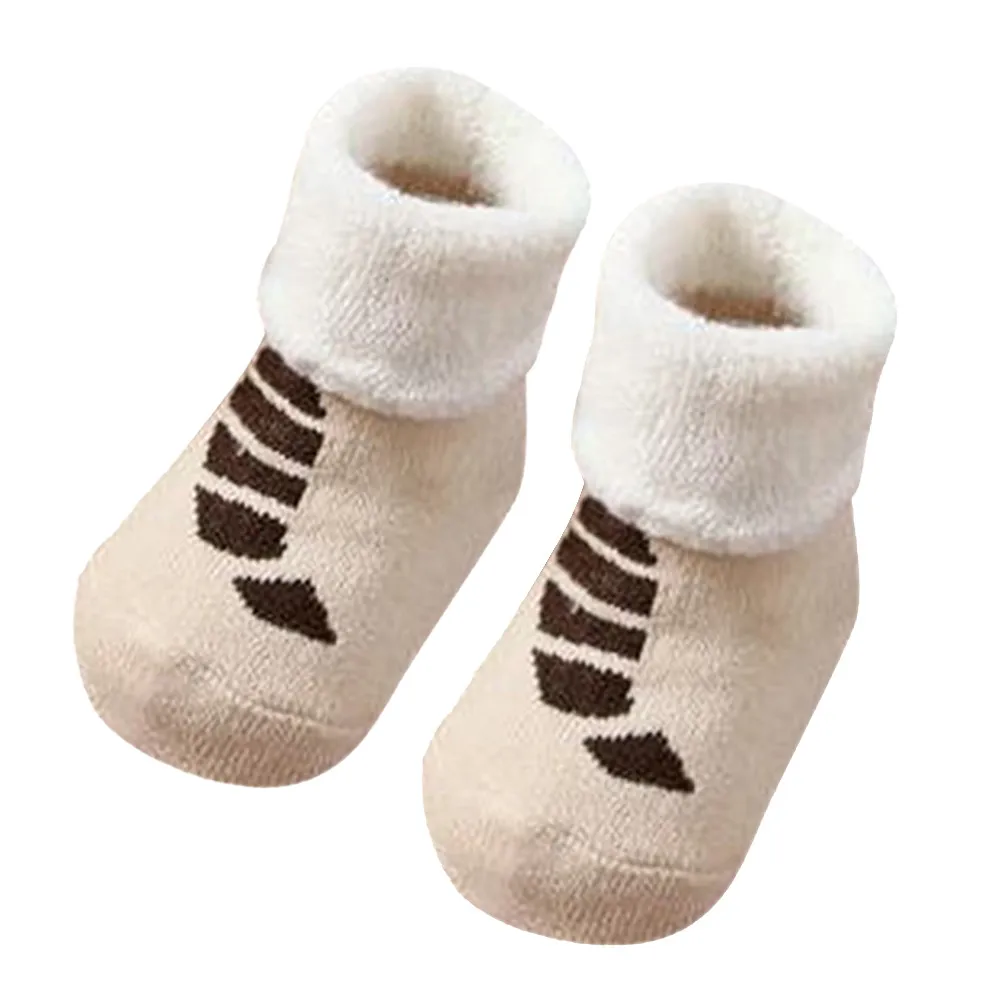 TELOTUNY одежда для малышей Нескользящие вязаные детские носки с рисунками животных носки для новорожденных мальчиков теплые носки для новорожденных Oct25 - Цвет: J