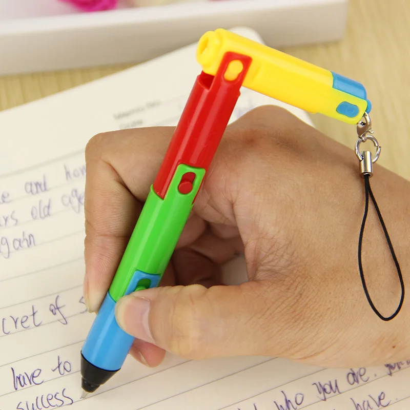 2 шт. корейские канцелярские принадлежности креативная Складная Милая ручка пластиковая шариковая ручка интересные офисные школьные принадлежности
