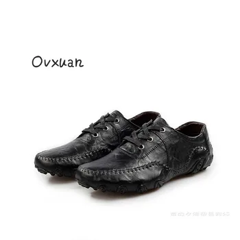 

Ovxuan 2018 Men Shoe Luxury Brand Genuine Leather Casual Dress Driving Oxfords Shoes Men Loafers Moccasins Italian Shoes for Men