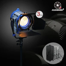 ALUMOTECH 3 шт. 650 Вт как ARRI Fresnel прожектор вольфрамового света+ Air Cushion Stand+ Case Kit для фотостудии видео пленка лампа на основании