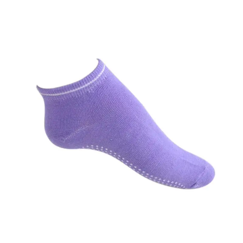 Спортивные противоскользящие носки для йоги, унисекс, силиконовые спортивные носки для пилатеса и балета, спортивные дышащие хлопковые носки, эластичные - Цвет: Purple
