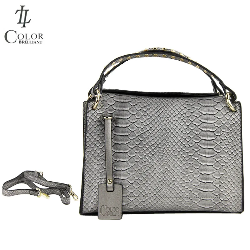 

COLOR Fashion Sliver Serpentine Lines Women Handbags Female Bags Quality PU Leather Single-shoulder Bags Bolsas Femininas