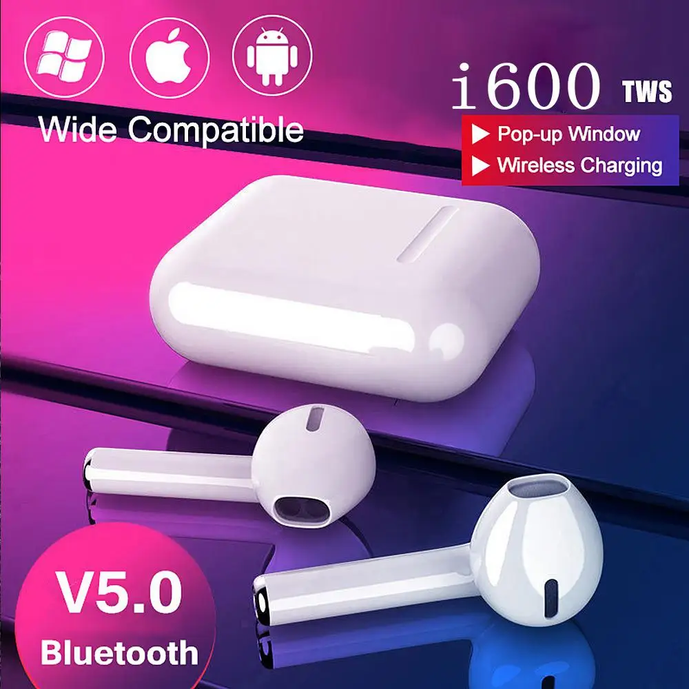 

DSstyles 2019 New I600 TWS Bluetooth Headphone Earbuds Wireless Earphone Pop-up Windows Smart Touch Wireless Charging Free Shipping