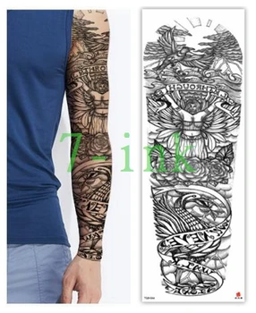 

Waterproof Tattoos Sticker Full Arm tatue of Liberty flower God bird tattoo Water Transfer flash tatoo fake tattoo for men women