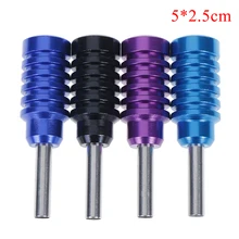 1 шт. алюминиевый сплав татуировки ручки трубки наконечник Назад Стволовые принадлежности татуировки аксессуары случайный цвет