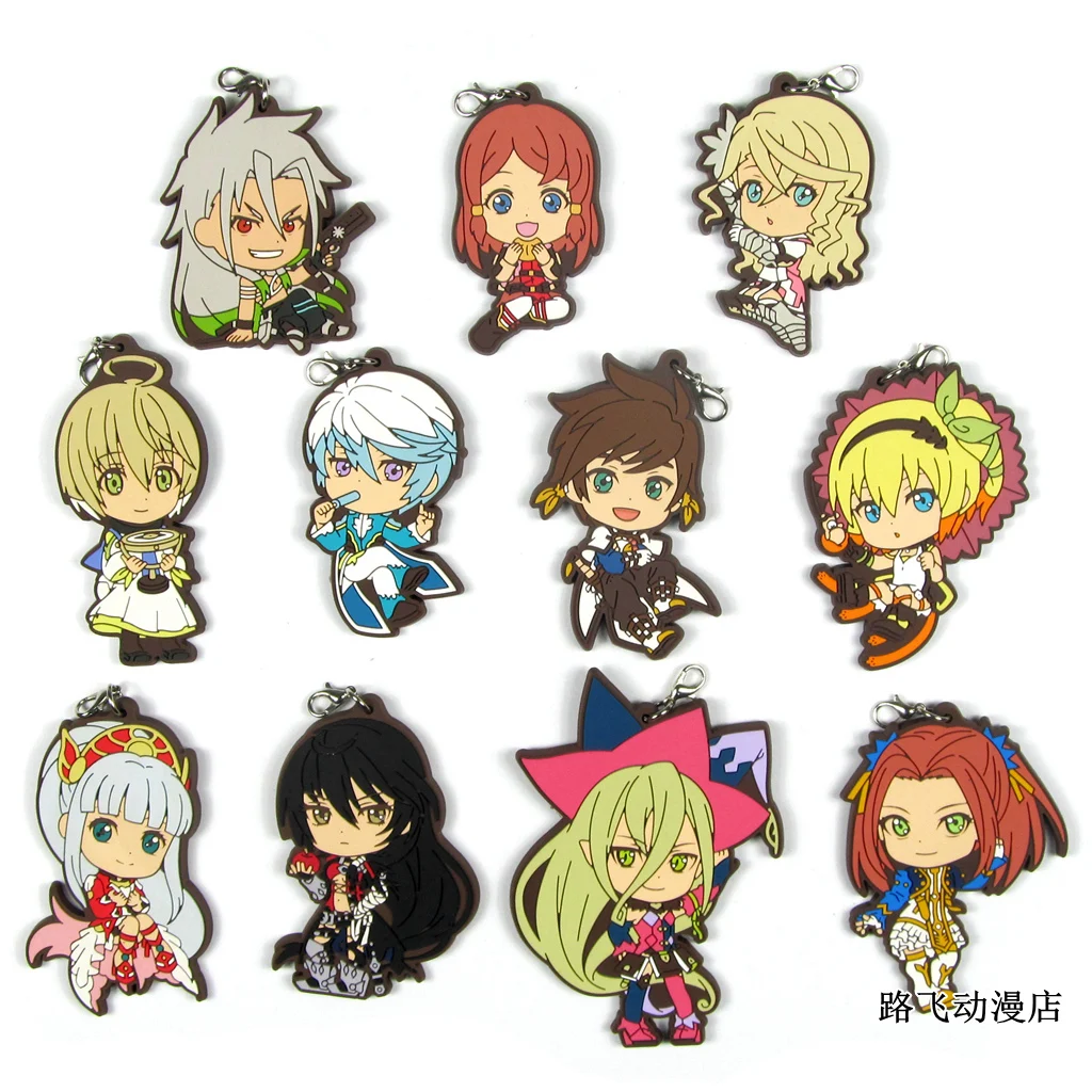 

Tales of Zestiria The X Sorey Mikleo Anime Model Action Figure Mobile Phone Schoolbag Rubber Keychain Pendant 6cm