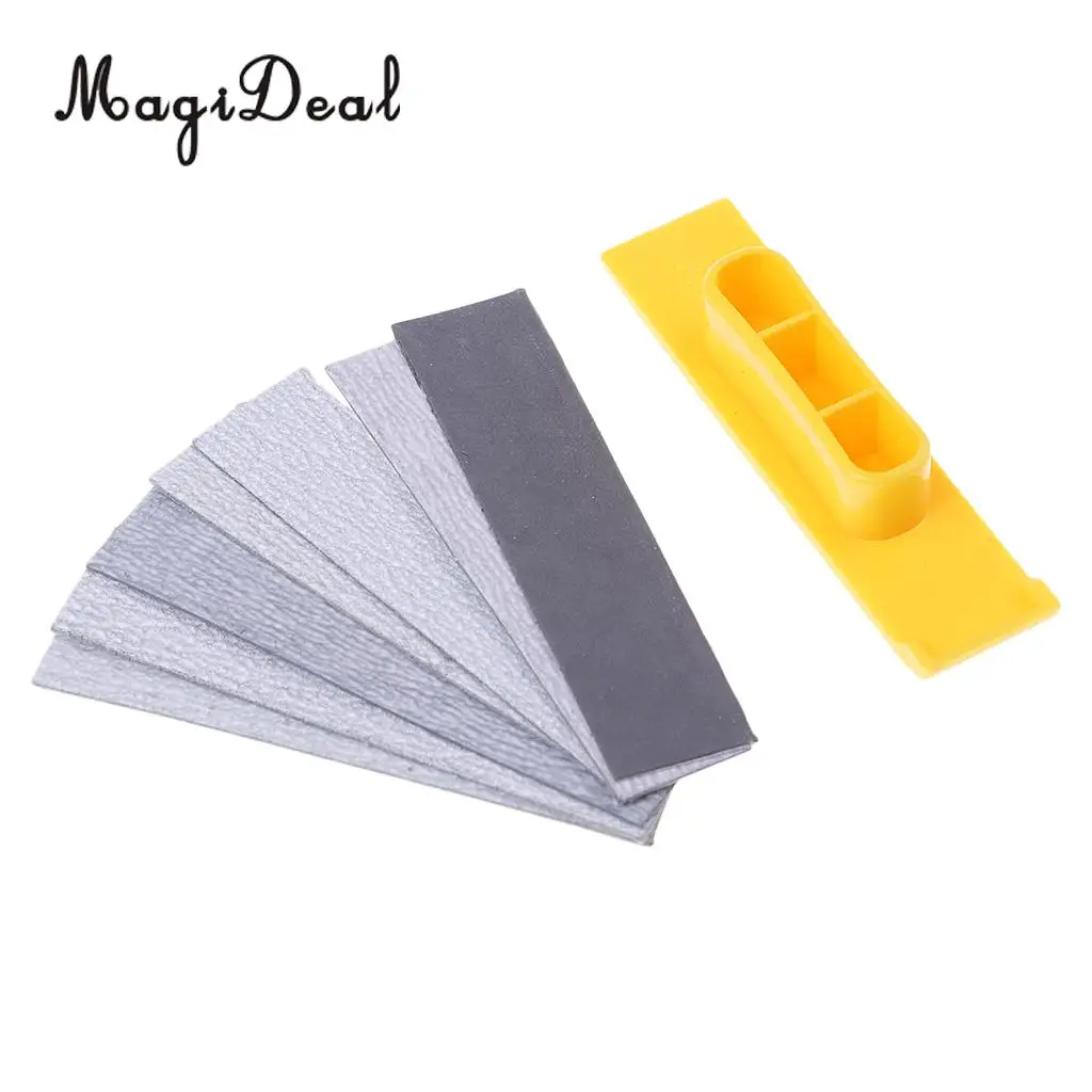 Professional Hobby Model Tools Polishing Sander w/ 7 Type Sandpapers for Plane Gundam DIY Accessories