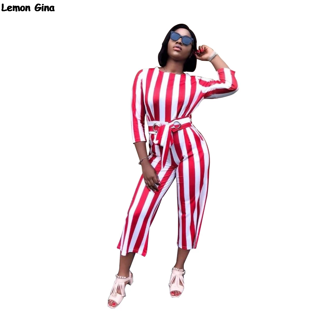 Ceintures Droite Blanc O Rayures Rouge Longues Combinaisons Taille À Manches cou A8267 Barboteuses Haute Pantalon Moulante Tenues Capris Hiver Yqpv7wq