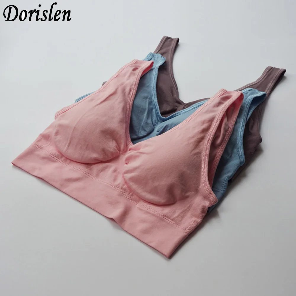 

Dorislen 3pcs/Set Genie Bra With Removable Pads Women'S Double Layer Vest Body Shaper 9 Colors