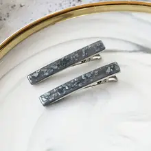 2 шт./компл. японский тонкий прямоугольник ацетат заколка для волос для женщин девочек Оловянная фольга блестки прозрачный Утконос шпилька боковая челка заколка