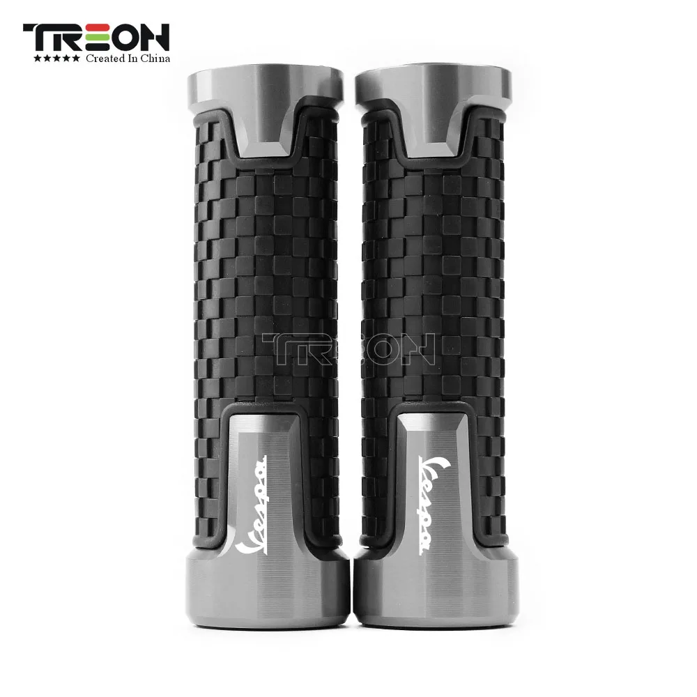 

TREON Pairs Motorcycle Rubber Plastic Carbon 22mm Handle Bar Grip Hand Grips For Vespa GTS 300 250 125 Sprint Primavera LXV 150