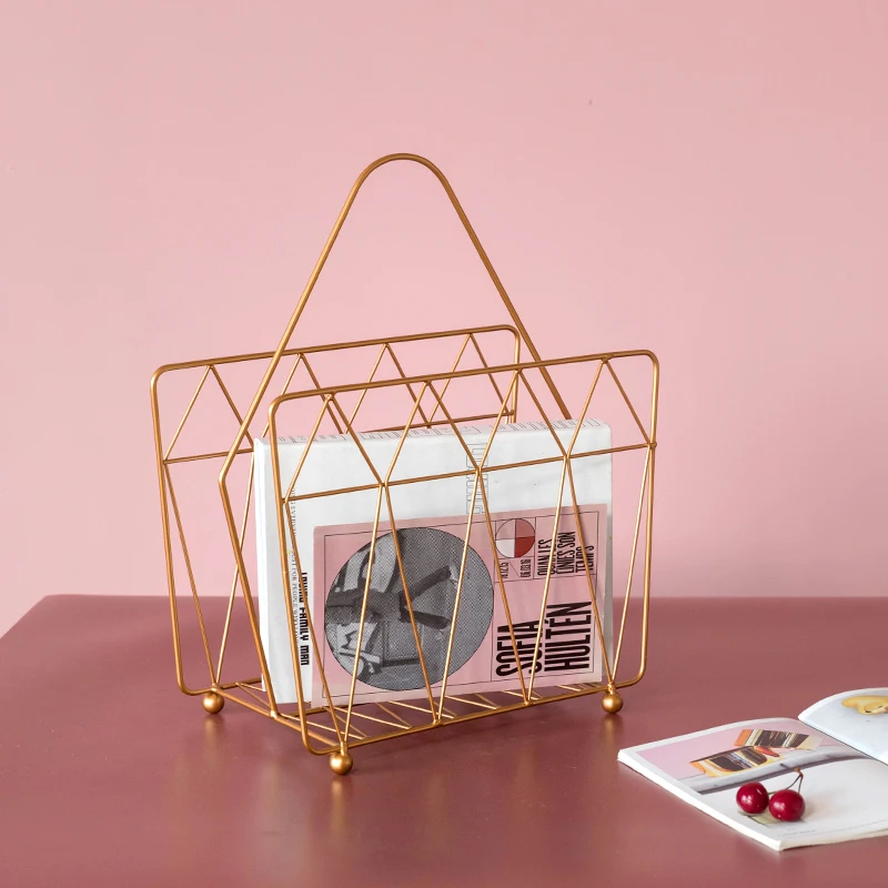 المعادن الزخرفية مزرعة حامل المجلات و المنظم بن-رف قائم ل والمجلات والكتب والصحف ، أقراص في مكتب