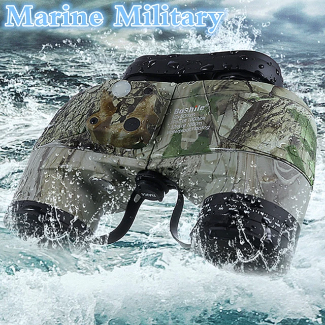 Cheap Boshile binoculars 10x50 professional Military Marine binocular with Navigation Compass  telescope night visionEyepiece focusing