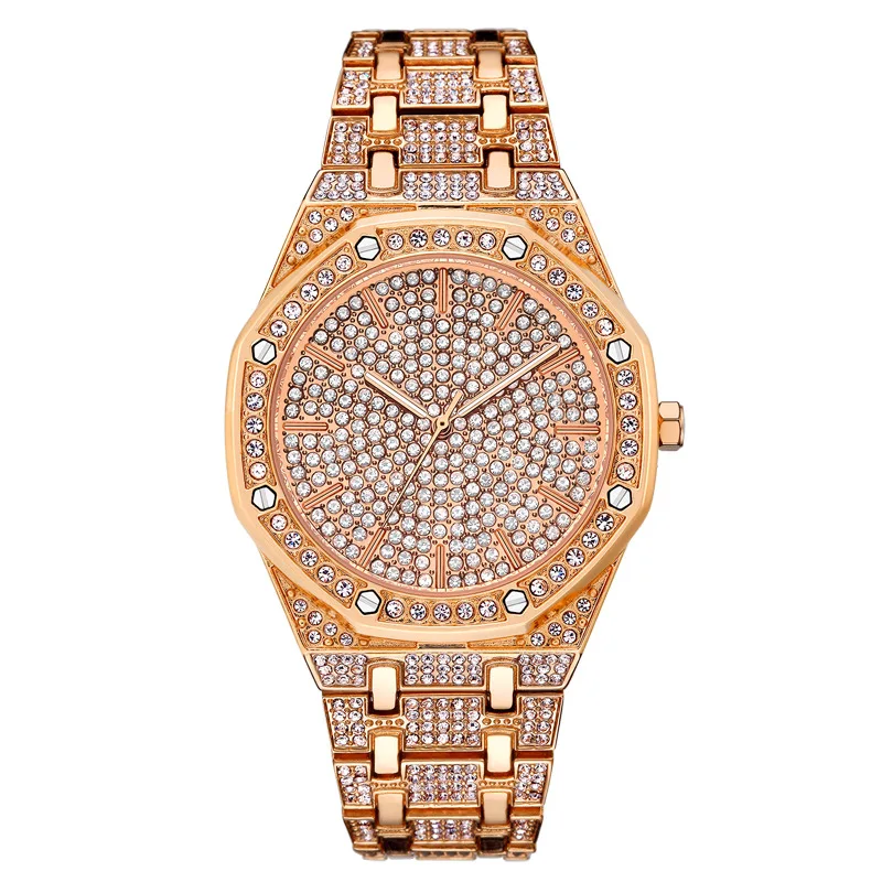 

2019 Mens Watches Top Brand Luxury Business Sport japan Quartz Man WristWatch rose gold diamonds Male Clock waterproof
