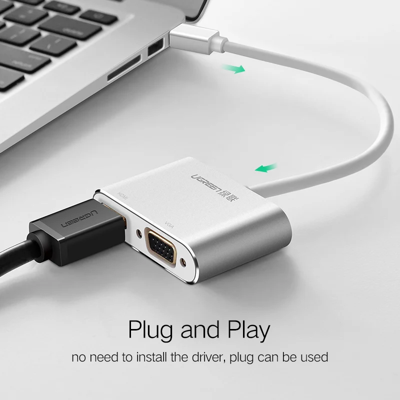 Ugreen Mini DisplayPort Ke HDMI VGA 