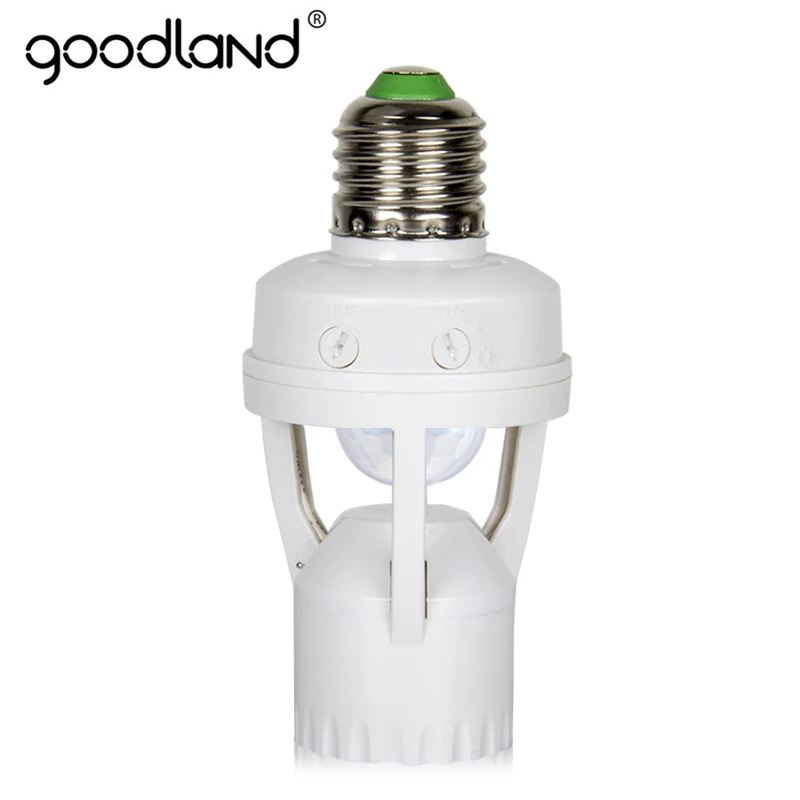 

Goodland E27 Socket 60W E27 LED Lamp Holder with PIR Motion Sensor 110V 220V Infrared Induction E27 Lampholder for Light Bulb