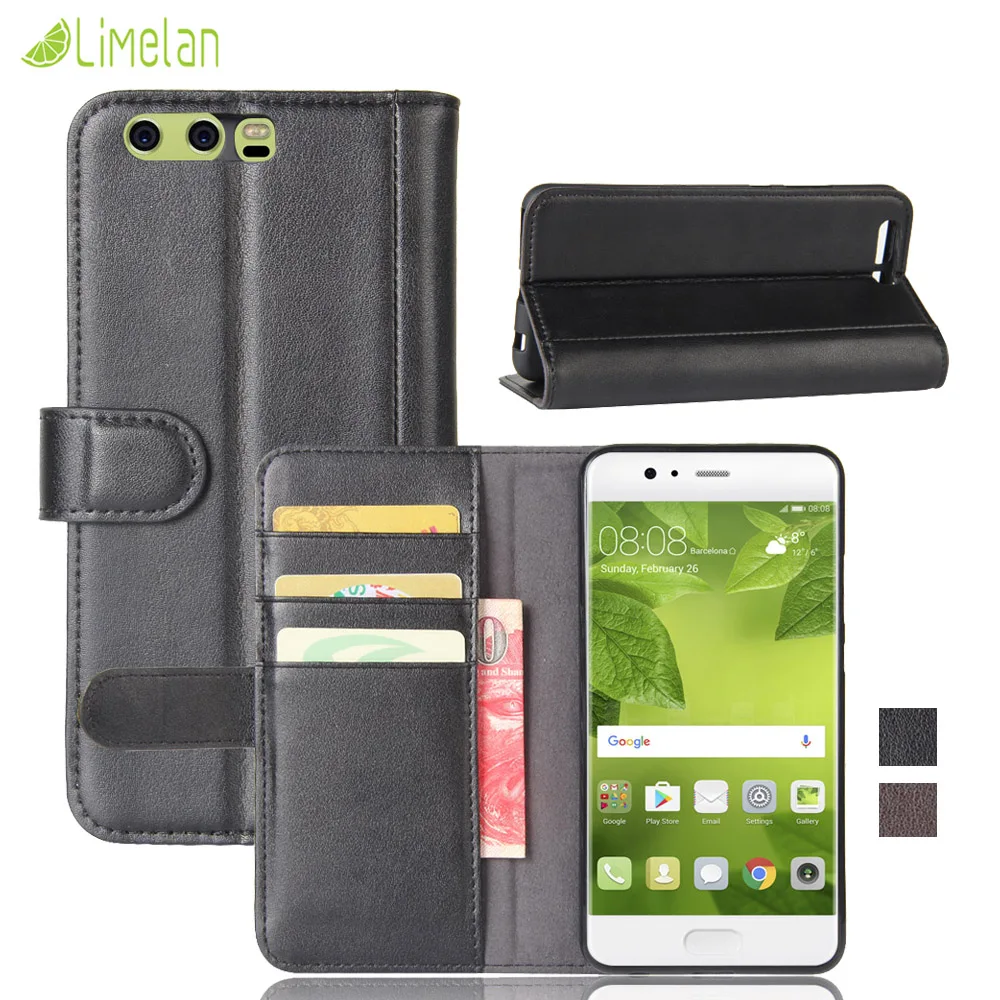 

Limelan Luxury Genuine Leather Case For Huawei Ascend P10 Plus P10Plus Leather Stand Flip Phone Case Cover Coque for Huawei P10