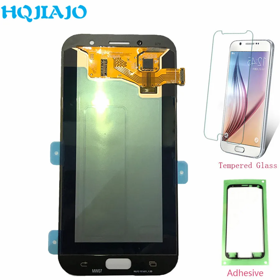 

Test AMOLED LCD Screen For Samsung A720 LCD Display Touch Screen Digitizer For Samsung Galaxy A7 2017 A720F Assembly A720 LCD