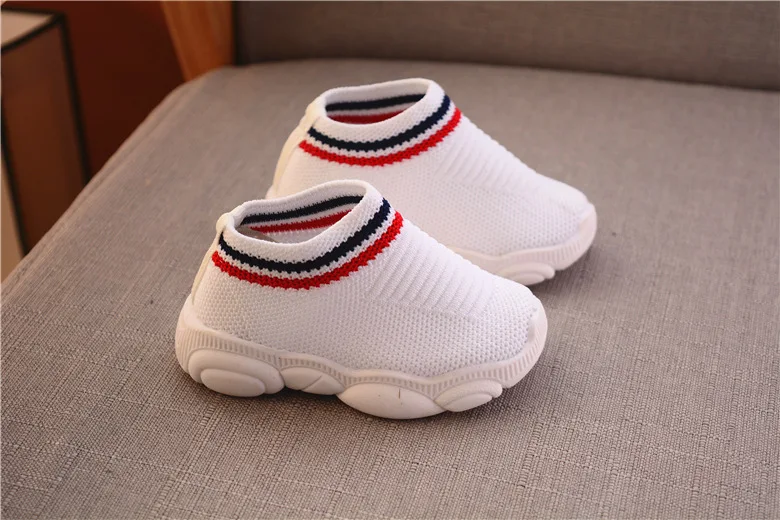 Дышащая Спортивная обувь для детей 0-3 лет, нескользящая Мягкая Повседневная обувь для новорожденных мальчиков и девочек