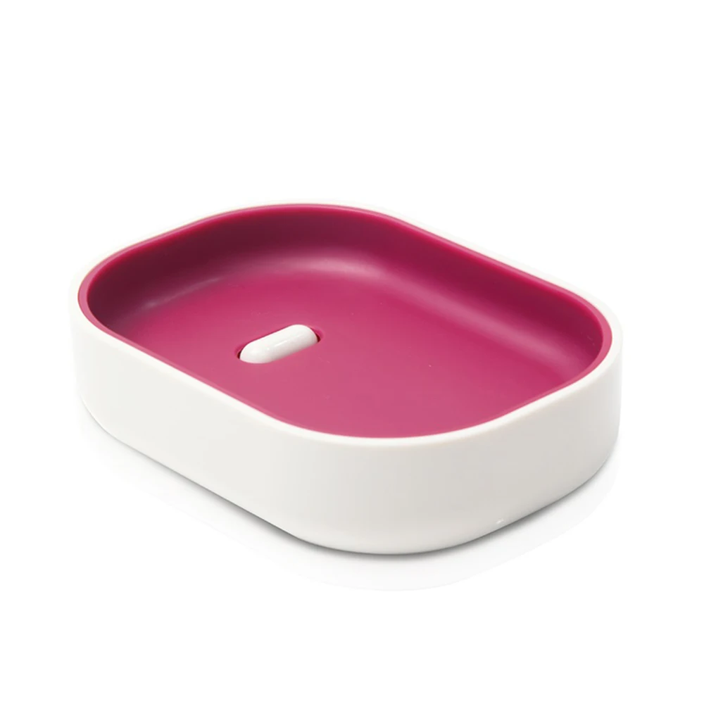 Нордический стиль портативные мыльницы двойное слоёное мыло коробка для хранения мыла ванной комнаты отсек для протекания пластиковый держатель для мыла - Цвет: Красный