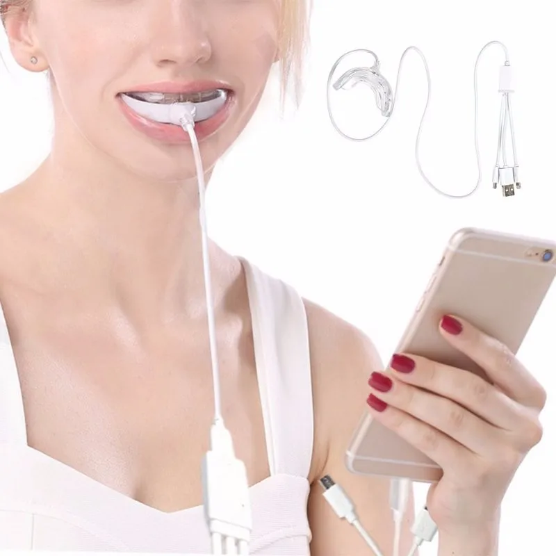 Эффективный холодный синий светильник наборы для отбеливания Зубов Стоматологический Инструмент Iine USB телефон интерфейсы отбеливание зубов продукты