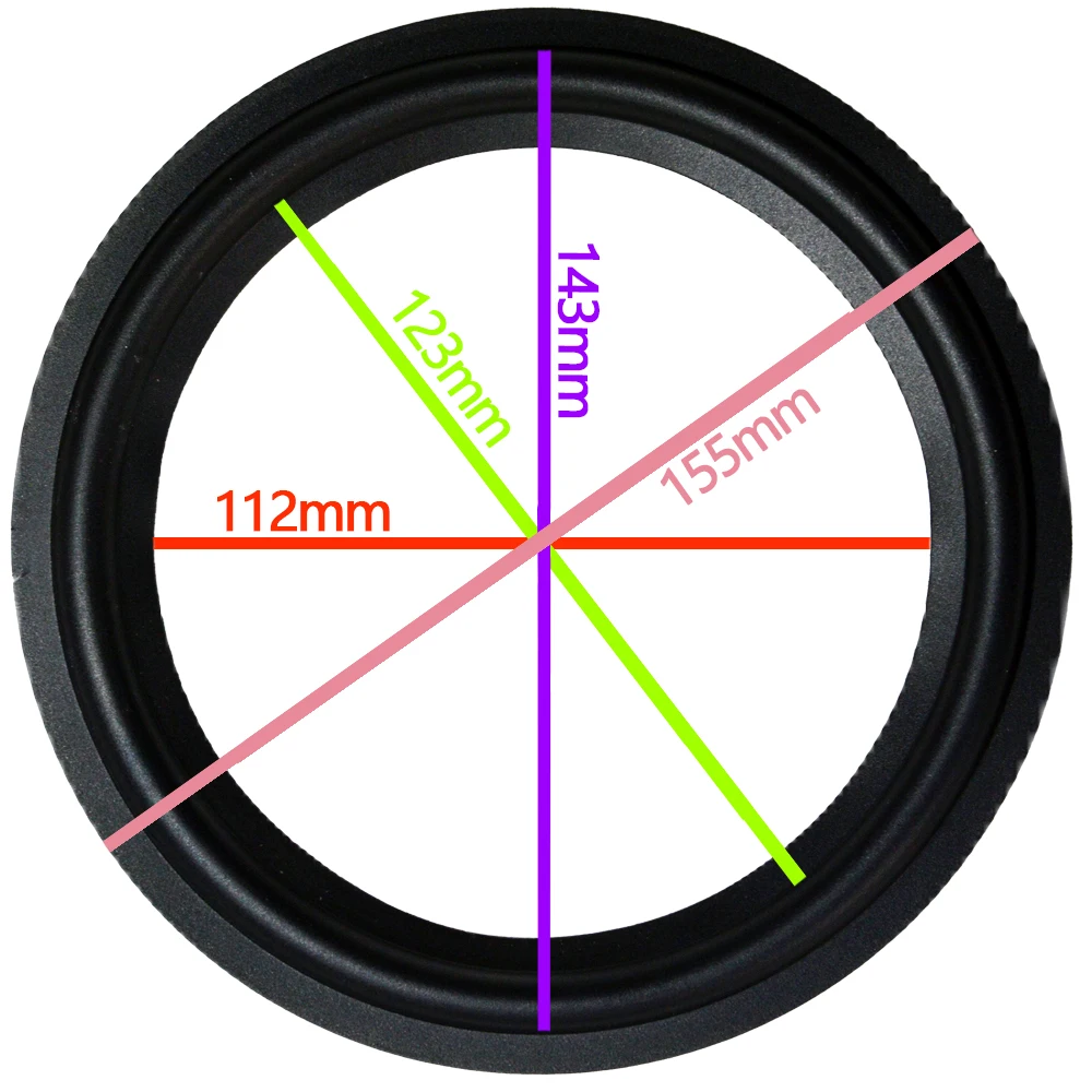 2 шт., 2, 3, 4, 5,5, 6,5, 8 дюймов, динамик, резиновый, объемный, сабвуфер, аксессуары для ремонта, общие складные края, сделай сам