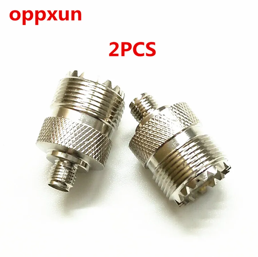 

oppxun 2pcs Two Way Radio RF Antenna Adaptor SMA-Female to SO239 (PL259) UHF Female Adaptor for BAOFENG UV-5R Series Radio