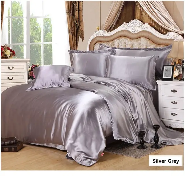 Silver Bedding Sets California King Size Queen Full Grey Duvet