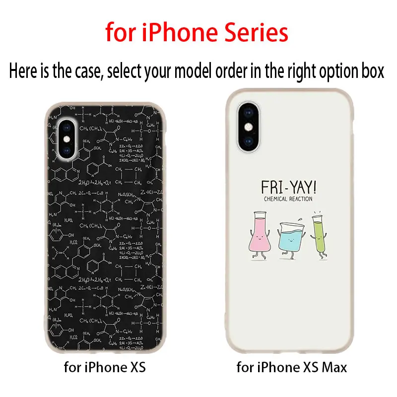 Силиконовый мягкий чехол с химическим рисунком для iPhone 11 12 Pro X XS Max XR iphone 8 7 6 Plus 5