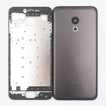 

BaanSam New Front Frame Battery Door Back Cover Housing Case For MEIZU PRO 6 5.2 Inch With Camera Frame+Camera Lens+Flash Lens