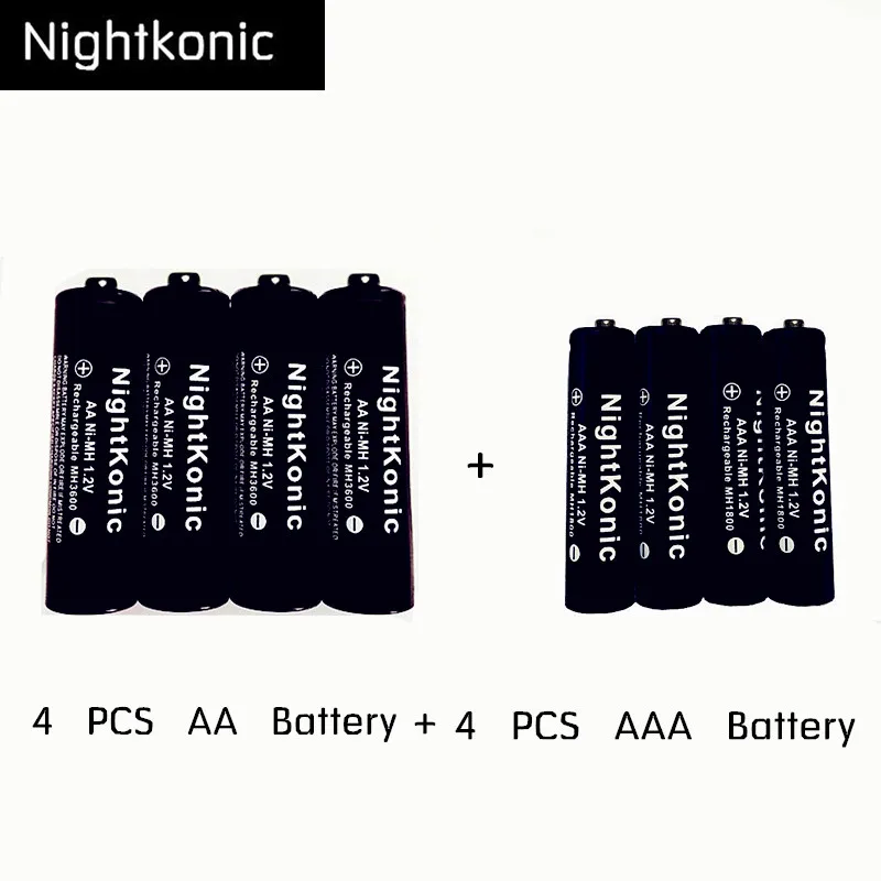 

6 PCS/LOT AA battery 1.2 V NI-MH AA Rechargeable Battery NightKonic