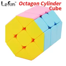 Lefun восьмиугольник в форме цилиндра или Куба без наклеек магический куб скорость Твист Головоломка Развивающие игрушки Cubo Magico игрушки для детей