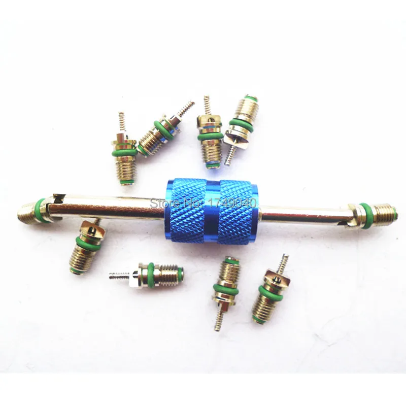 R134a Car Auto Household Air Conditioner Refrigerants HVAC AC Valve Core Valves Needles Assortment Repair Kit Valve core wrench (6).jpg