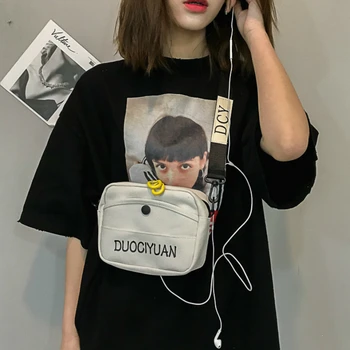 

Fashion Letters Female Canvas Bags Handbags 2019 New Arrival Women Zipper Casual Simple Messenger Bags Shoulder Bags