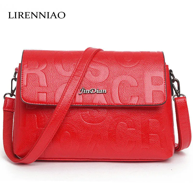 

LIRENNIAO New Arrive Women Shoulder Bag Quality Leather Vintage Messenger Bag Fashion Crossbody Bags Women Bag