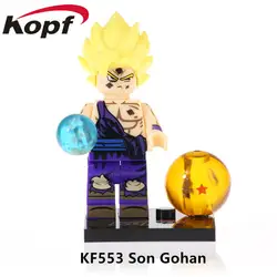 50 шт. KF553 строительные блоки Dragon Ball Son Gohan трусы Janemba Jiren кирпичи Фигурки Коллекция Для детей Подарочные игрушки