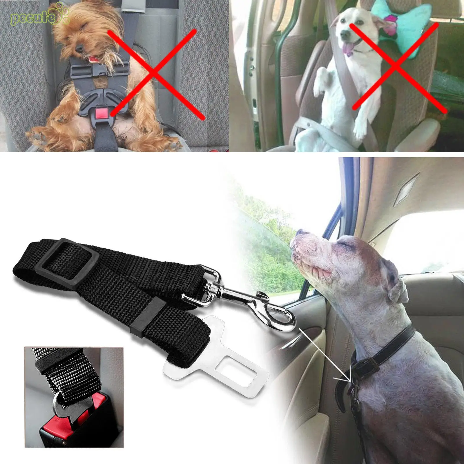 Buy Seat Belt Pet Seatbelt Meta Nylon 75*2.5cm Dog