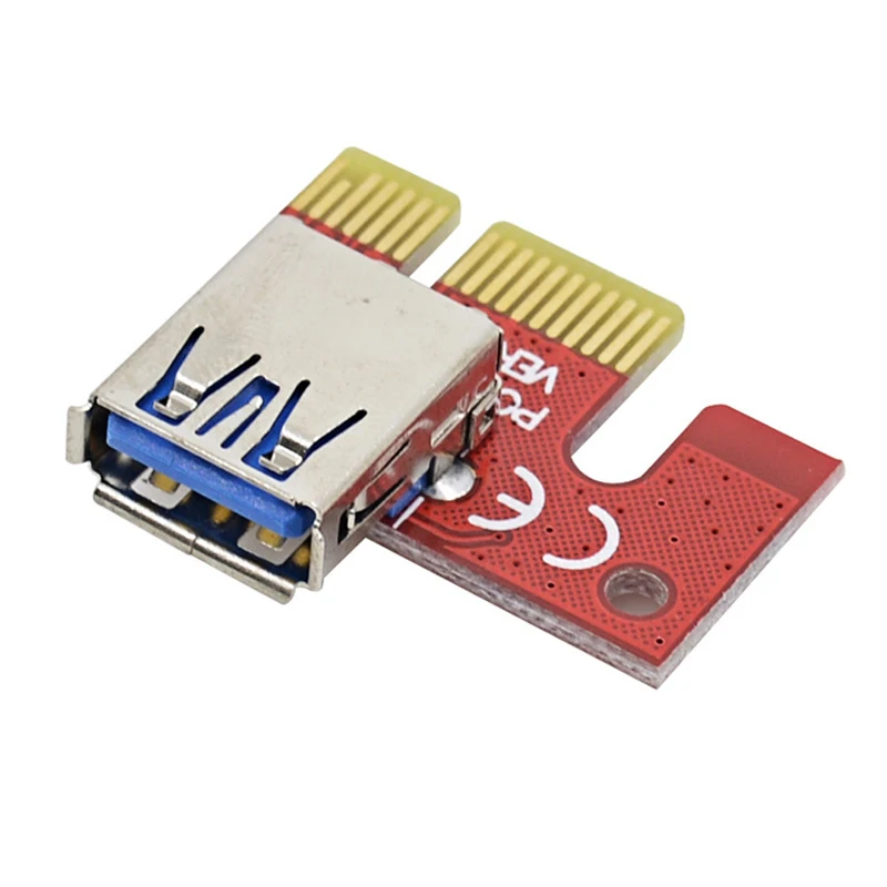 Конвертер USB3.0 PCI E Express 1x to 16x Riser Card 60 см SATA 15Pin источник питания USB 3 0 удлинитель