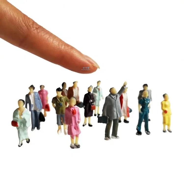100PCS 1 87 HO Scale Model Figures all in Standing poses landscape model train railway layout 4