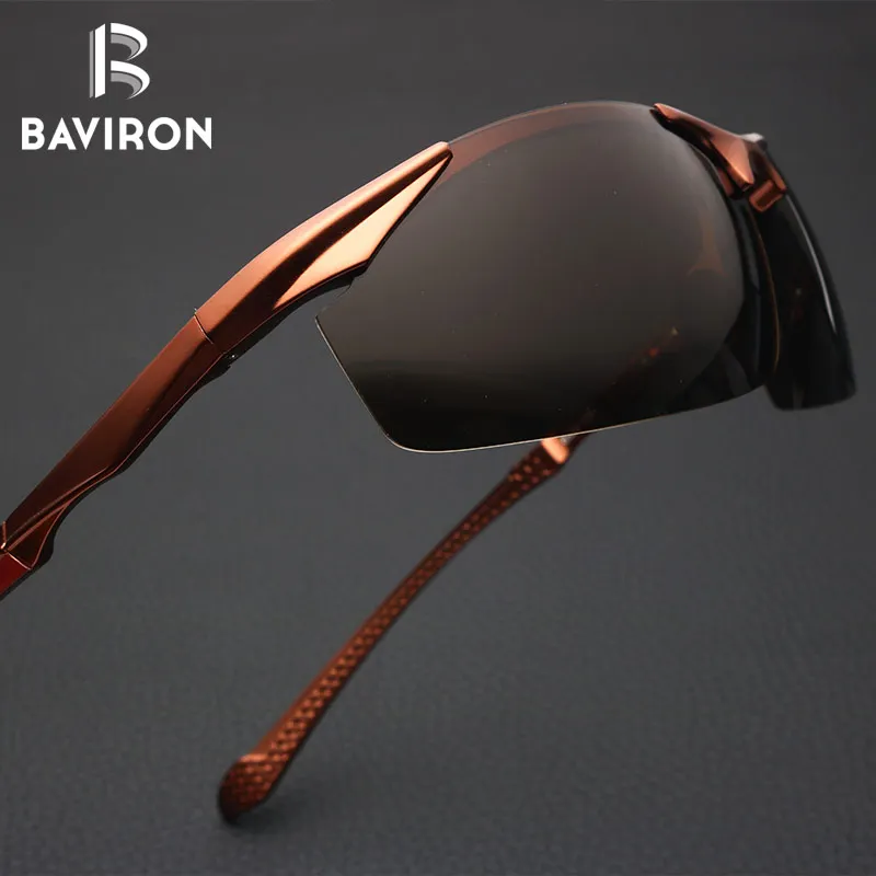 

BAVIRON Cool Driving Frameless Men Sunglasses Al-Mg Frame Polarized Glasses Anti Reflection Hot Popular Square UV400 Sun Glasses