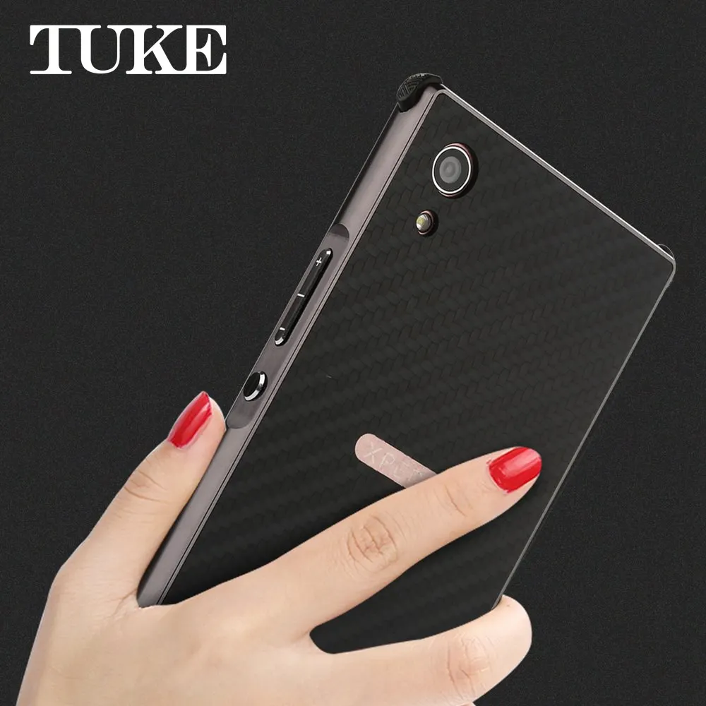 

TUKE For Sony XA1 Case Aluminum Metal Frame For Sony Xperia XA1 G3121 G3112 Carbon Fiber Hard Cover For Sony XA 1 TPU Coque Etui