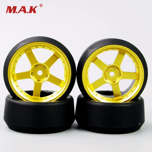Best Price HSP HPI 1:10 RC On-Road Racing Car Drift Tyre Tires &Wheel Rim Model Toys Accessory For Car model   4pcs/set D5G+PP0370
