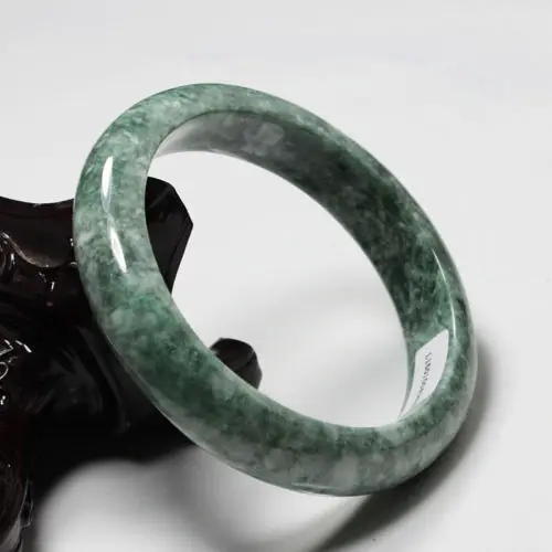 

3037 Certified Grade A Natural Green Jadeite Jade Gems Bangle Bracelet