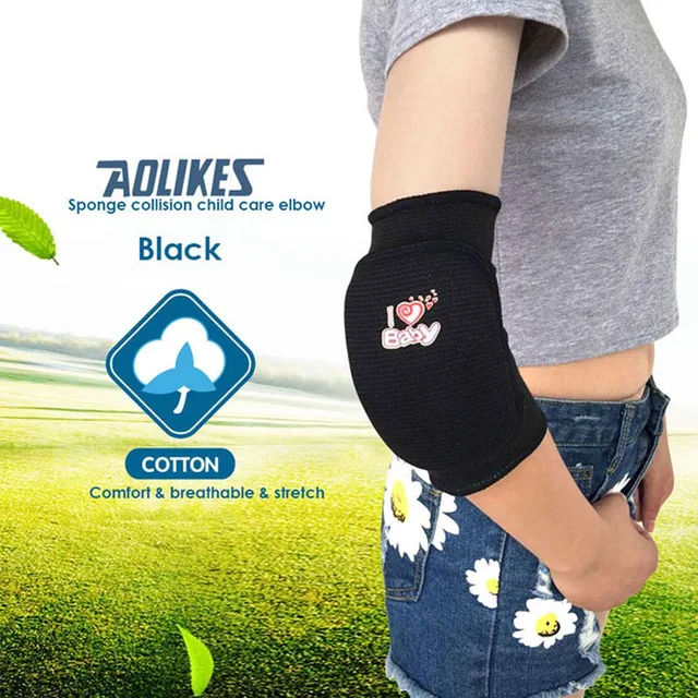 AOLIKES 1 Pair Sports Protect Kits Warm Colors Children Sponge Elbow