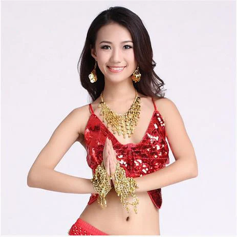 

New arrival sequins belly dance top momen sleeveless butterfly belly dance body tops sexy top 11 colors
