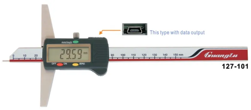 GUANGLU игла Цифровой измеритель глубины 0-150 мм/6 ''0,01 мм/дюйм Электронный микрометр из нержавеющей стали Штангенциркули измерительные инструменты