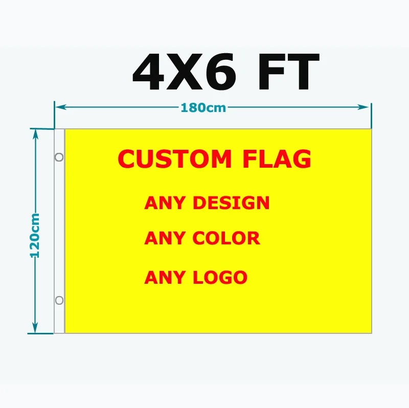 Пользовательский флаг 120*180 см полиэстер настроить флаги и растяжки - Цвет: 120   180cm